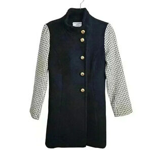 Sasha Rhett Aldrich coat black & white